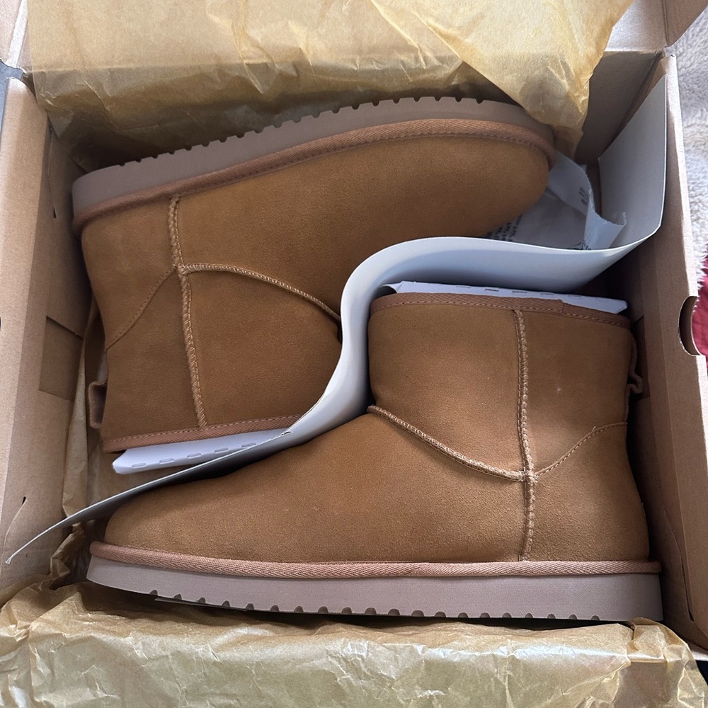 UGG Tan Sheepskin Slip-Ons